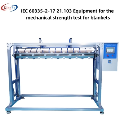 25° Horizontale hoek dekens Mechanische sterkte-testapparatuur IEC60335-2-17 Figuur BB.1 tot en met BB.3 voor de beoordeling van dekens
